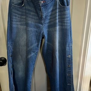 Women’s wide leg denim jeans
